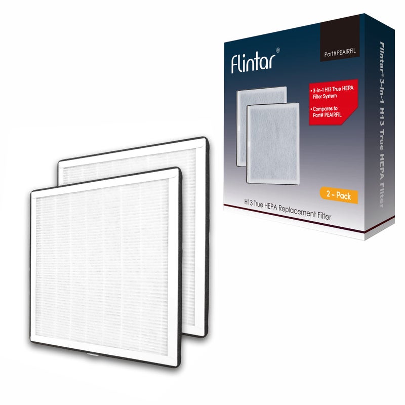 Flintar Replacement Filter, Compatible with Pure Enrichment PureZone Air Purifier PEAIRPLG, High Efficiency H13 grade 3-in-1 Filter, Part number PEAIRFIL, 2-Pack - Image 2